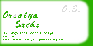 orsolya sachs business card